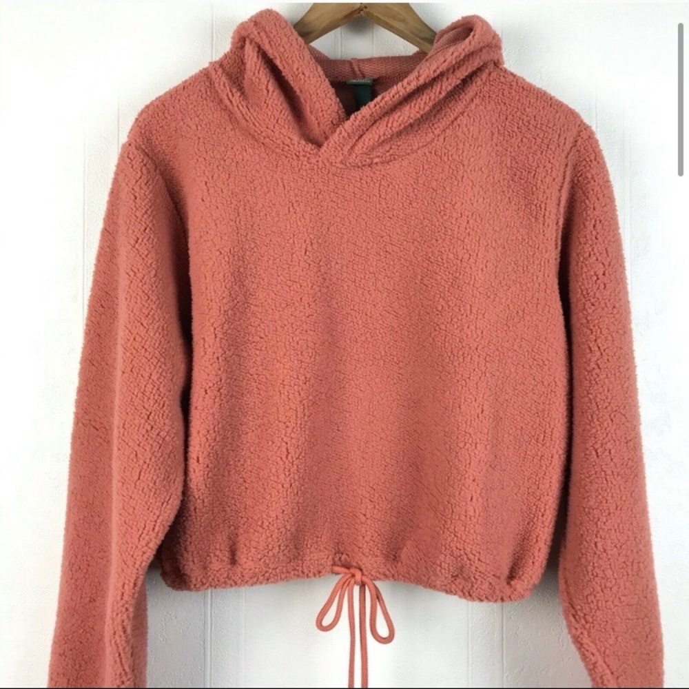Wild Fabe | Burnt Orange Fleece Pullover Sherpa - Picture 3 of 4